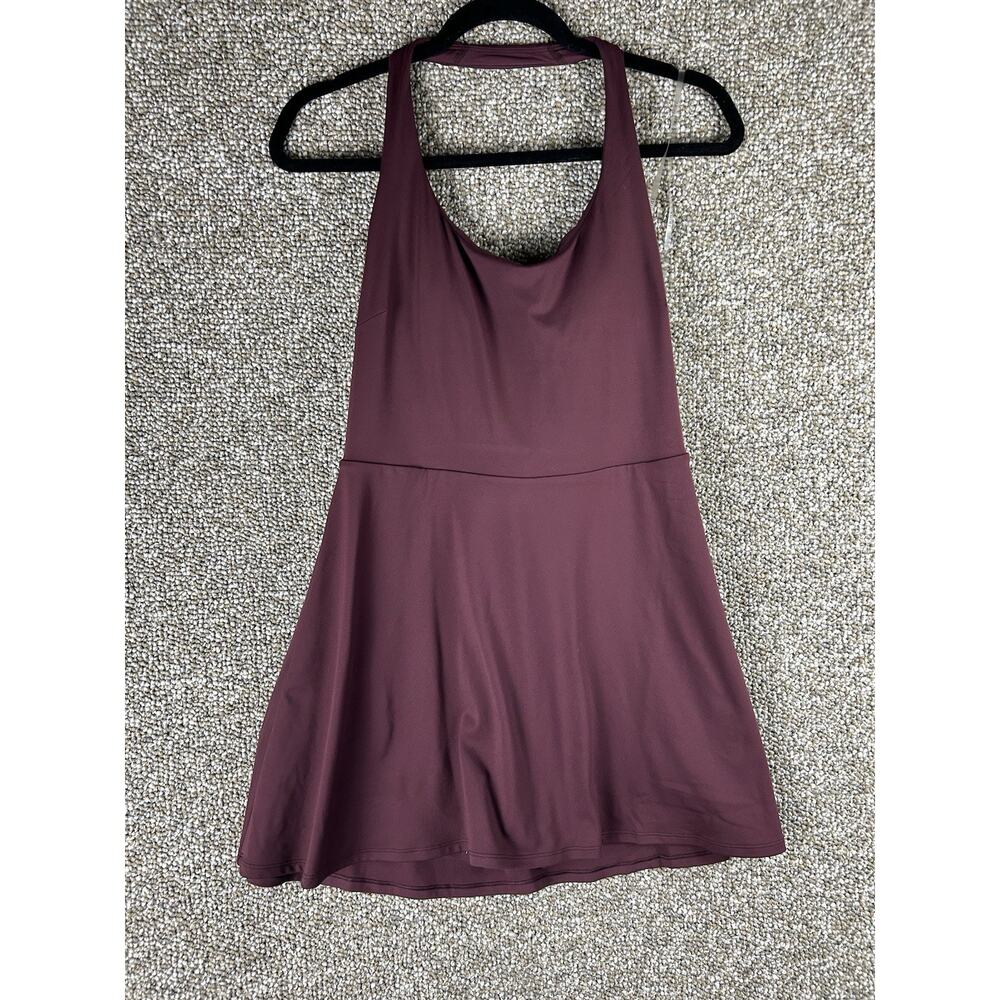 Vuori Tiebreak Halter Dress Cerise Maroon Cerise Large Shorts Tennis Performance
